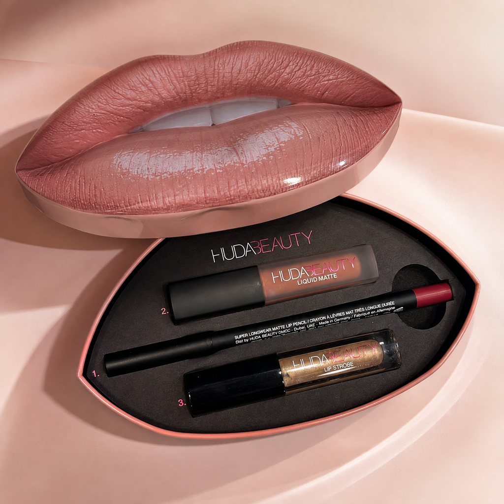 [MU-HB-LIPSET-BOMBSHELL] Makeup Huda Beauty Lip Set (#Bombshell)